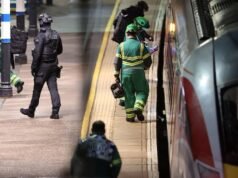 Az Egyesült Királyság rendőrsége „súlyos incidenst” nyilvánított egy vonatkéselt támadást követően