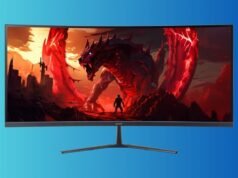 Ez a 34 hüvelykes, hajlított játékmonitor ajánlat ultraszéles merítést biztosít 209,99 dollárért