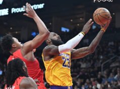 A legendás LeBron James sorozat a Lakers Raptors elleni győzelmével ért véget